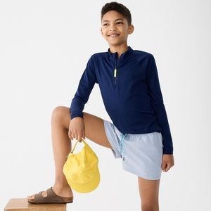 Kids' half-zip rash guard with UPF 50+

Color:Navy